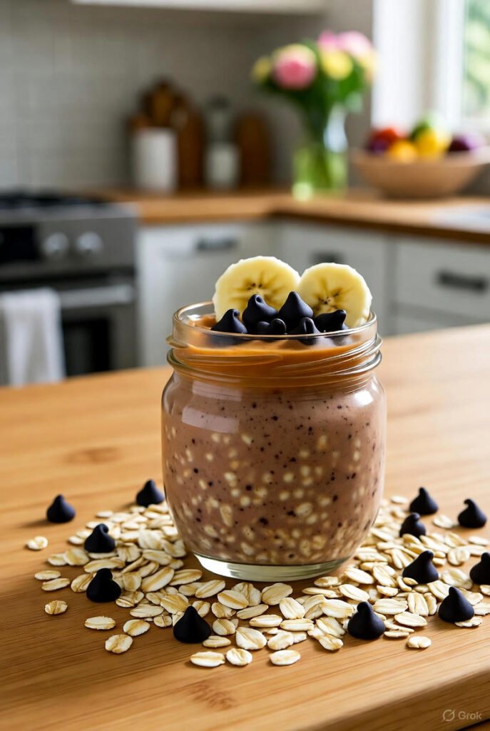 Chocolate Peanut Butter Overnight Oats