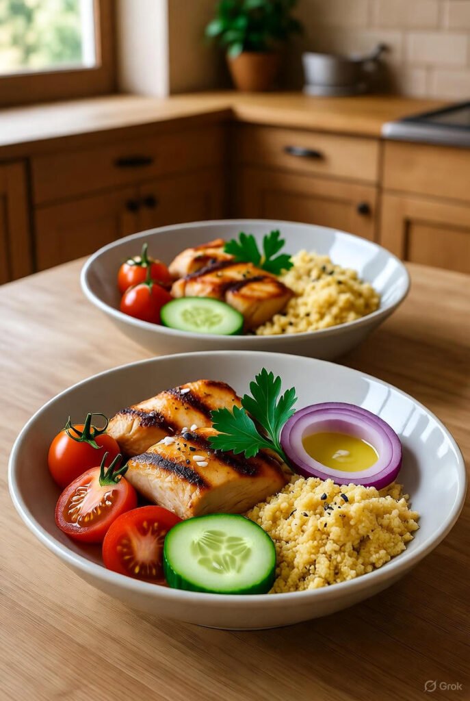 High-Protein Mediterranean Chicken Bowls