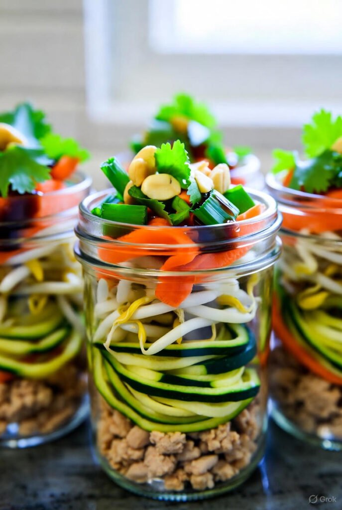 Thai Turkey Zucchini Noodle Jars