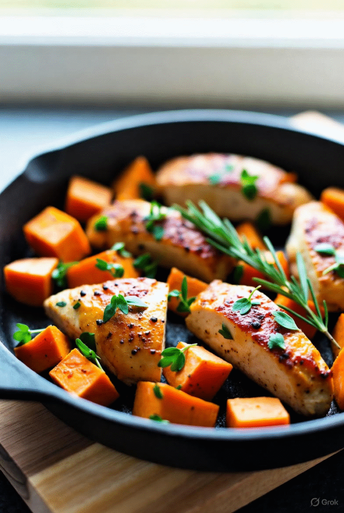 Turkey and Sweet Potato Skillet